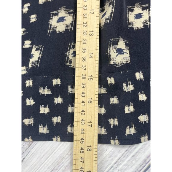 NWOT Joie Navy & Cream Polyester Dress w/ Cap Sleeves Sz Small - Picture 4 of 11